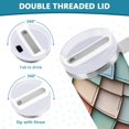thumbnail image 3 of Yayeee 40oz Stainless Steel Tumbler with Straw and Handle Double-Wall Insulated Travel Water Bottle, Colorful Art Pattern, 3 of 8