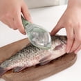 thumbnail image 3 of Fish Scale Removal Tool, Fast Fish Scaler with Splash Cover, Comfortable Grip Fish-shaped Scale Peeler Scraper for Home Kitchen, 3 of 8