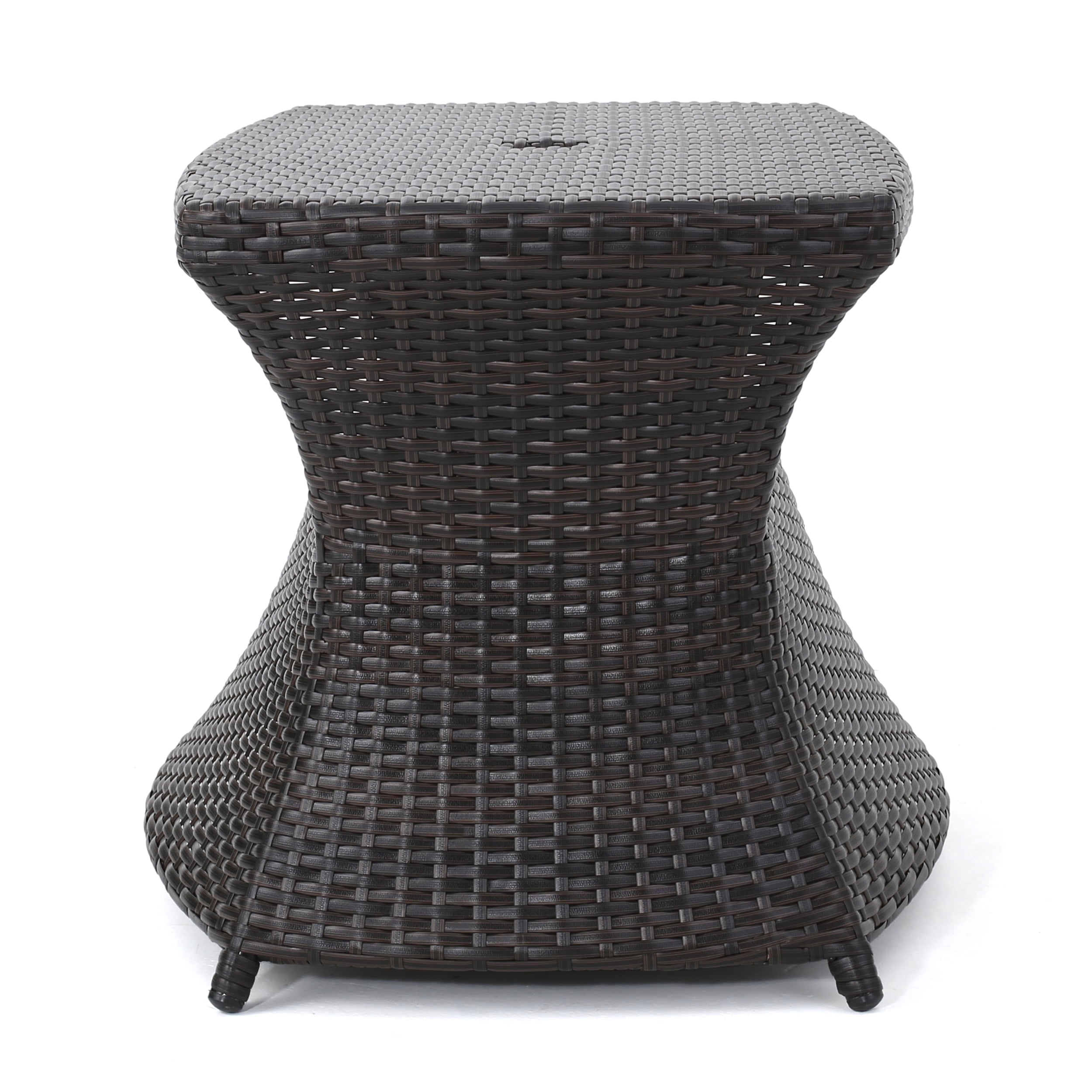 Amarelle Outdoor Wicker Side Table, Multibrown
