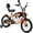 Orange, variant on 16 Inch Moto Style Kids Bike for Boys Girls, NEORIVER Kids Bicycles for 3-9 Years Old with Training Wheels