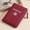 Claret, variant on RFID Shielded Zipper Travel Document Holder, Faux Leather Multi-Slot Passport Clutch with Smartphone Storage Pocket