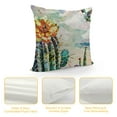 thumbnail image 4 of Shiartex Mexican Cactus Throw Pillow Cover Green Plants Succulent on Desert Exotic Blossom Bird Cushion Case for Home Pillowcase 24x24in, 4 of 5