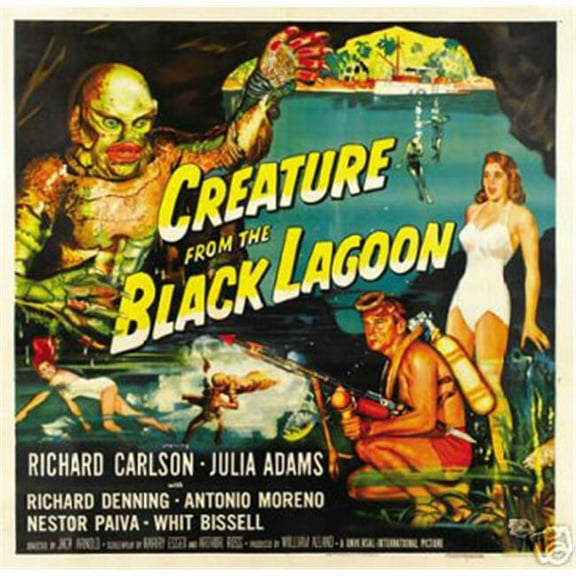 Hot Stuff Enterprise 8054-12x18-LM Creature from The Black Lagoon Poster - 12in.x18in.