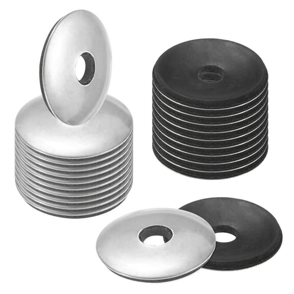 50-Pack EPDM Bonded Sealing Rubber Washers, 304 Stainless Steel 1/4" x 1"OD Neoprene Rubber Washers Gasket for Bolts/Screws/Machinery/Ships/Roof
