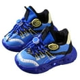thumbnail image 3 of Sopiago Girl Shoes Lightweight Lace Up Casual Shoes Soft Sole Breathable Light Up Shoes for Boys Blue (Toddler/Little kid),9, 3 of 7