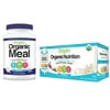 Orgain - Vegan Organic Nutrition Shake - Sweet Vanilla Bean (11oz, 12 Pack) + Meal Replacement Powder - Vanilla Bean (2.01 LB)