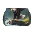 thumbnail image 2 of Goofa Forest River Bald Eagle Pattern Double Layer Pen Pencil Case, Protective Large Capacity Storage Organizer Pen Pouch, Office College Supplies for Teens Adults, 2 of 7