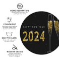 thumbnail image 4 of Balery 4 Pcs Happy New Year 2024 (2)Leather Coasters Set, Drink Table Cup Coasters For Living Room Kitchen Coffee Decor, 4 of 9