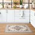 thumbnail image 3 of Wondo 2x3 Feet Indoor/Outdoor Door Mat - Machine Washable Non-Slip Low Pile Rug, Vintage Beige Entrance Carpet for Entryway Porch Bathroom Kitchen Bedroom Laundry, 3 of 8