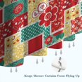 thumbnail image 6 of Pioneer Flower Floral Print Pattern Shower Curtain 84"x72", Bathroom Decorative Shower Curtain Set with 12 Hooks, Waterproof Washable, 6 of 6