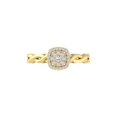 thumbnail image 2 of Araiya Fine Jewelry 10K Yellow Gold Round-shape Lab Grown Diamond Cluster Ring (1/5 Cttw, D-F Color, VS1 Clarity) Size 8.5, 2 of 6