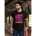 thumbnail image 2 of Smartprints Mens Graphic Tee - Window With Pink Neon Light - Regular Fit 100% Cotton, 2 of 4