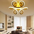 thumbnail image 4 of Lámpara techo con figura geométrica moderna dorada lujo 3000k-6000k nórdica mental fácil instalar forma floral pantalla montada en la pared para sala estar comedor interior, 4 of 9