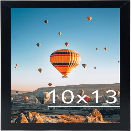 10x13 Picture Frame Black for Wall Hanging, Wall Mounting Horizontally or Vertically, 10 x 13 Wall Gallery Poster Photo Frame with Shatter Resistant Plexiglass, Black