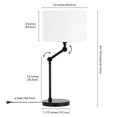 thumbnail image 3 of Henn&Hart 12" Blackened Bronze Metal/Fabric Table Lamp, 3 of 10