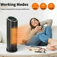 thumbnail image 4 of Segmart 1500W Electric 3 Speed PTC Ceramic Space Heater for Small Rooms, 4 of 10