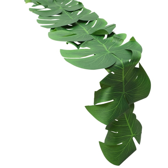 OFFIGAM Green Leaves Silk Table Runner, Elegant Fabric Decor for Home and Dining Table, Stylish and