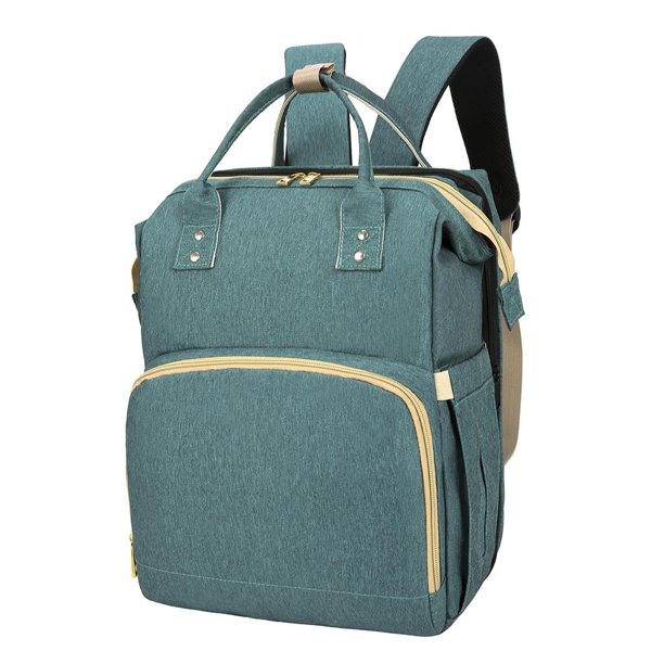 Bolsa de pañales portátil plegable cuna multifuncional de momia bolsas de cambio de pañales productos de bebé bolsa de almacenamiento para - Verde, Los 32x19x41cm Sunnimix cuna de viaje portátil