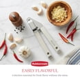 thumbnail image 2 of Rubbermaid Stainless Steel Garlic Press, 7.8” x 2.5” Garlic Mincer with Silicone Handle, Coconut Milk, 2 of 7