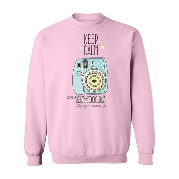 Smile! Cute Camera Design Sweatshirt Women -Image by Shutterstock, Female XX-Large