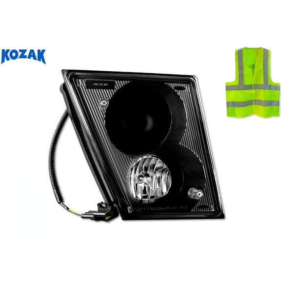 KOZAK Compatible with Volvo VNL 2004-2017 Bumper Halogen Fog Light Single Bulb Black OE# 20737501 Right