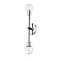 thumbnail image 4 of Z-Lite Neutra 2 Light Opal Glass Steel Wall Sconce in Matte Black and Brass, 4 of 7