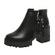 thumbnail image 1 of NECHOLOGY Botas Mujer Adulto Femenino Zapatos Botines para mujer Botas de tacón grueso clásicas a la moda para otoño e invierno, botines de tacón con cremallera lateral para mujer (Black, 7.5), 1 of 7