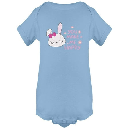 

You Make Me Happy Bunny Bodysuit Infant -Image by Shutterstock Newborn