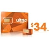 Ultra Mobile Triple Punch Orange Mini/Micro/Nano SIM Card, $34 (1 month of service included)