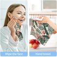 thumbnail image 7 of Dreamtimes 2PCS Tropical Palm Leaves Towels Cotton Washcloths Set,Quick Drying & Absorbent Soft Bathroom Hand Towel Lightweight & Portable Fingertip Towel, 7 of 7