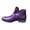 Purple, variant on Juebong Women's Shoes Retro Solid Color Low Heel Zipper Fashion Short Leather Boots,Purple Size 5.5