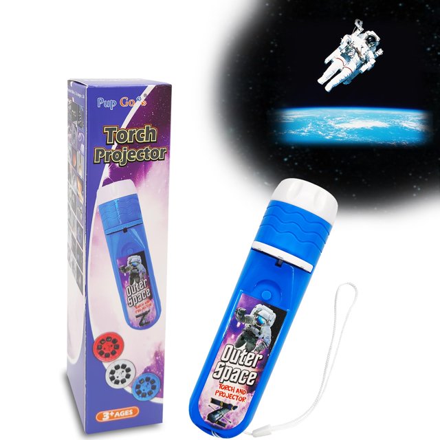 Proyector Torch Pup Go Space para niños de 3 a 10 años con 3 discos