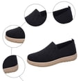 thumbnail image 3 of Rokment Orthopedic Platform Slip on Socks Walking Shoes for Women with Arch Support Comfortable Knitted Orthotic Nuring Non Slip Work Tennis Sneakers Black Size 6, 3 of 5