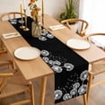 thumbnail image 3 of Table Runner 48 Inches Long for Kitchen Dining, White Dandelion Dresser Scarf Farmhouse, Dining Table Decorations for Wedding/Parties, Spring Flowers Botanical Vintage Black 13 x 48 In, 3 of 8