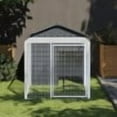 thumbnail image 6 of vidaXL Chicken Cage with Run Anthracite 46.1"x320.1"x48.4" Galvanized Steel, 6 of 7