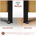 thumbnail image 5 of 6ft H x 4ft W Surface Mount Wood Privacy Screen, Outdoor Privacy Wall, Fence Panels for Outside Patio Balcony or Deck, Wood Fence Panel, Decorative Screen, Enclo EC18047, 5 of 8