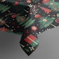 thumbnail image 3 of Dark Christmas Tree and Gift Pattern Rectangle Tablecloth 60"x84",Waterproof Polyester Rectangle Table Cloth, Wipeable Spillproof Polyester Tablecloth for Dining, Camping, Indoor and Outdoor, 3 of 5