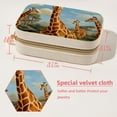 thumbnail image 5 of Giraffe Velvet Portable Storage Box with Removable Compartment - a Stylish Decorative Box, Bracelet Holder, and Jewelry Stand - Gift, 5 of 7