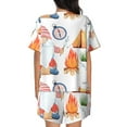 thumbnail image 3 of Picia Gnome Camping Pajamas Sets for Women Soft Short-Sleeved Pjs with Lounge Shorts Two Piece Sleepwear-Large, 3 of 9