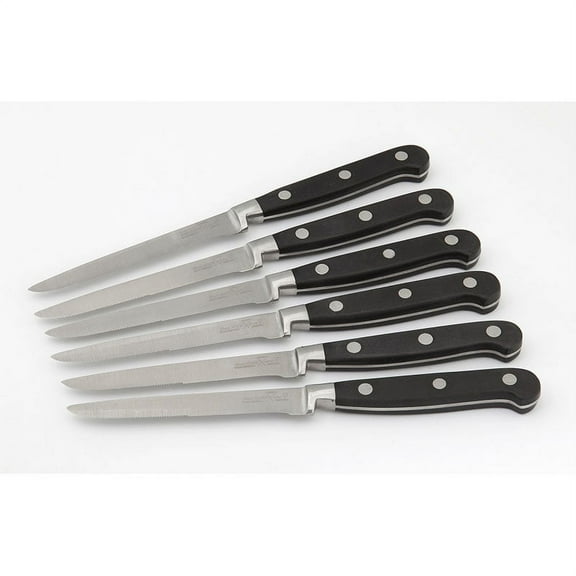 ILSA V2260 Forged Steak Knives with Half Serrated Blade - Set of 6