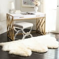 thumbnail image 3 of SAFAVIEH Sheep Skin Tiana Animal Area Rug, White, 1'4" x 2'4", 3 of 10