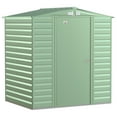 thumbnail image 1 of Arrow Select 6 x 5 x 7 ft Sage Green Steel Storage Shed, 1 of 6