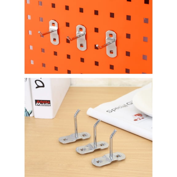 Masteelf 10PCS Silver Metal Hooks for Home Use Heavy Duty Display Prop Hooks Perfect for Utensils Size 20cm