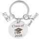 thumbnail image 1 of Unique Class of 2025 Stainless Steel Keychain Creative Graduation Jewely 2025 Charm Key Ring Present Graduates Keepsake for Him and Her, 1 of 4