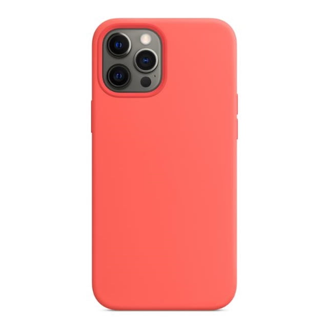 Étui Magnétique Rose Orange pour iPhone 12 Pro Max, Étui en Silicone Liquide Compatible avec Chargeur Magsafe, Étui de Protection pour iPhone 12 Pro Max