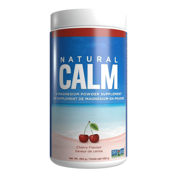 Natural Calm Magnesium Citrate Powder (Cherry Flavour) - Quick Absorbing - Magnesium Drink, 452g