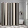 thumbnail image 3 of Shower Curtain Brown Vertical Stripes Bathroom Curtains with Hooks, Waterproof Fabric Classic Lines Striped Bath Shower Curtains Set for Bathroom Bathtubs Decor 72x72 Inch, 3 of 9