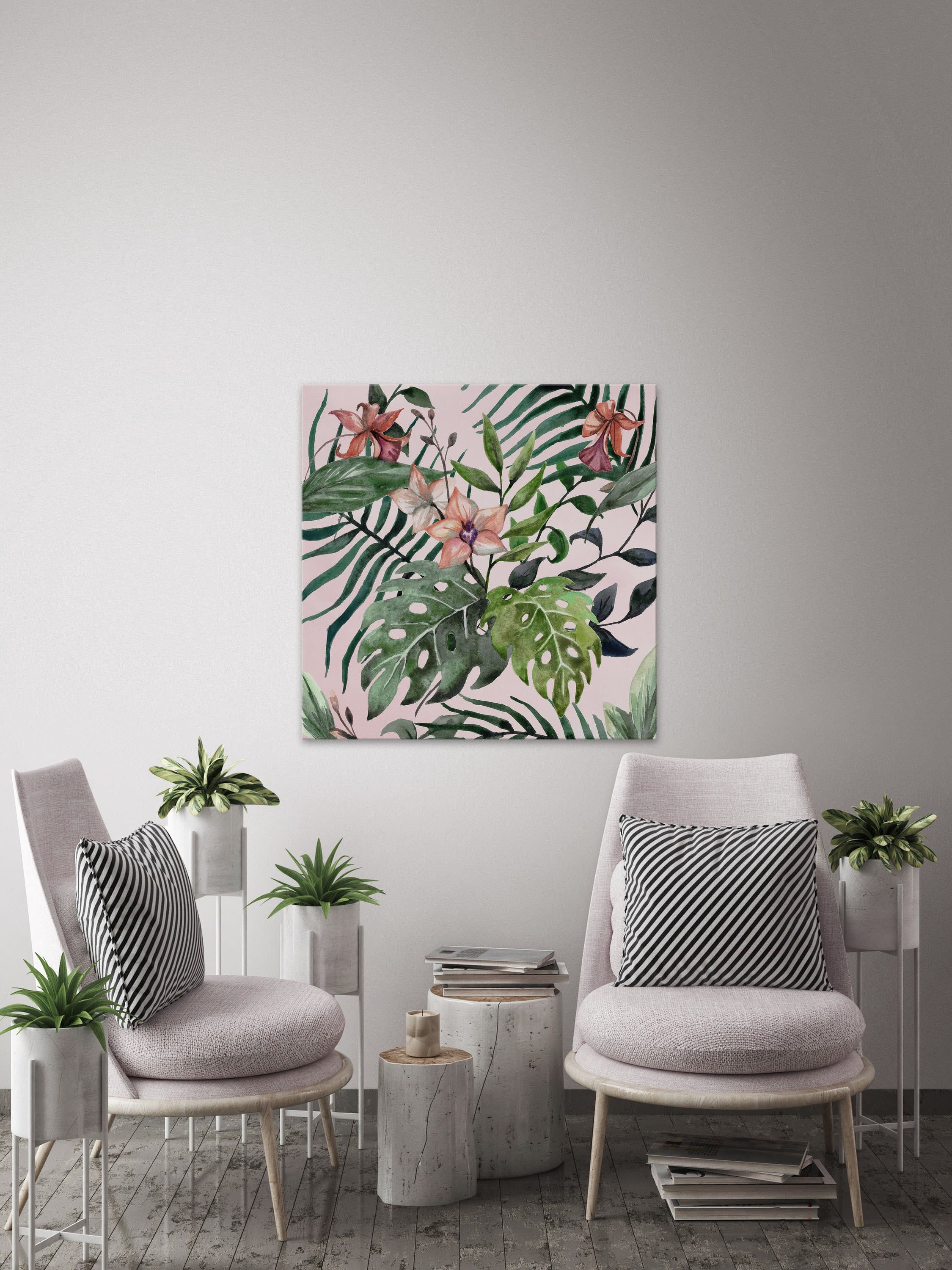 Wild Foliage Painting Print on Wrapped Canvas