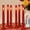 Red, variant on HIDAWN 6Pack Flameless Taper Candles with Remote Timer, LED Candlesticks with Holders, Fake Electric Battery Operated Dripless 3D Flickering Flame Window Candles,9.57Inch,Clear