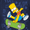Blue Cove, variant on The Simpsons Boys' Graphic Tee with Short Sleeves, Kick Flip Swag, Sizes 4-18